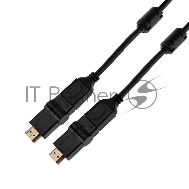 Кабель Rexant HDMI - HDMI с фильтрами, длина 2 метра, угловой 360° (GOLD) (PVC пакет)