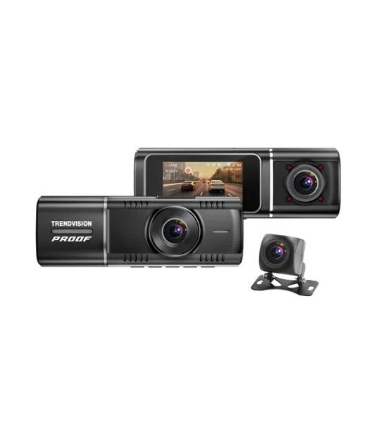 Видеорегистратор TrendVision Proof Ultra, 3840x2160, 2", с камерой заднего вида, GPS, Wi-Fi, G-сенсор, датчик движения