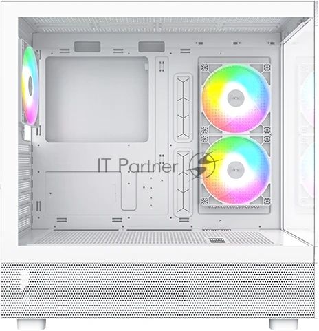 Компьютерный корпус Montech XR белый без БП ATX 3x120mm 2xUSB3.0 audio bott PSU