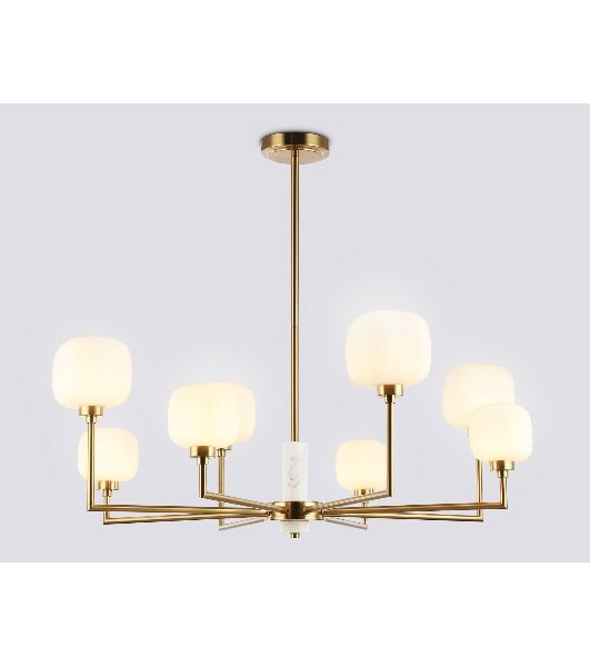 Люстра Ambrella light LH53017/8 BS/FR латунь/белый матовый G9*8 max 40W D830*680