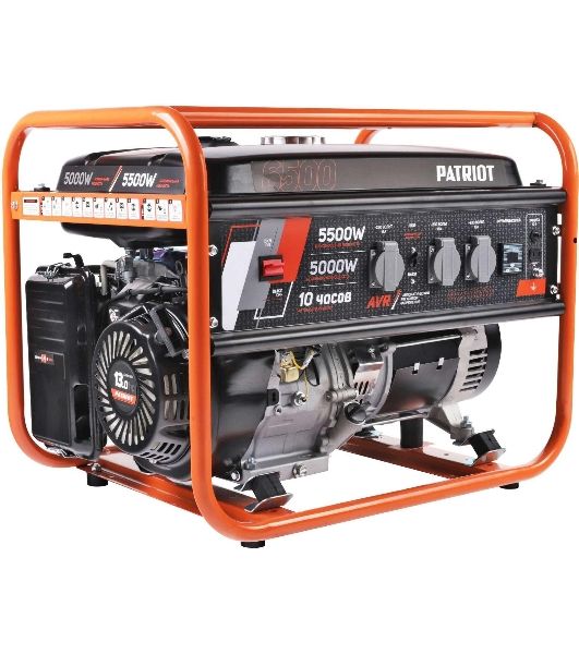 Электрогенератор бензиновый Patriot GRS 6500, 5.5 кВт, 75 дБ, 70 кг