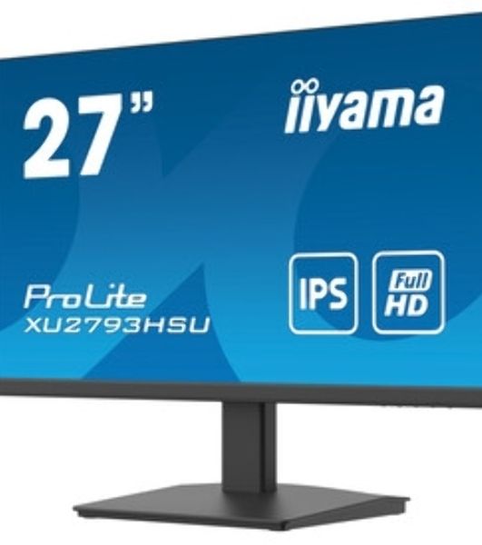 Монитор 27" Iiyama ProLite XU2793HSU-B7 IPS 1920x1080, 100 Гц, 1 мс, 16:9, 300 кд/м², HDMI 2.0, DP 1.2, 3.5 Jack, USB Hub (2x USB 2.0), динамики (2x2 Вт), Adaptive-Sync, черный