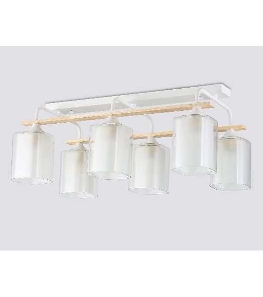 Светильник Ambrella light TR3033247/6 WH/WD белый/дерево E27/6 max 60W 580*340*245