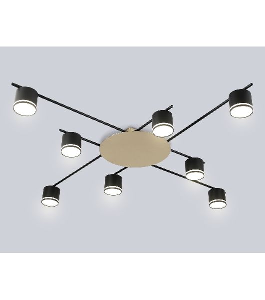 Потолочный светильник Ambrella light FL51760/8 BK/GD черный/золото GX53/8 max 12W 870*870*95