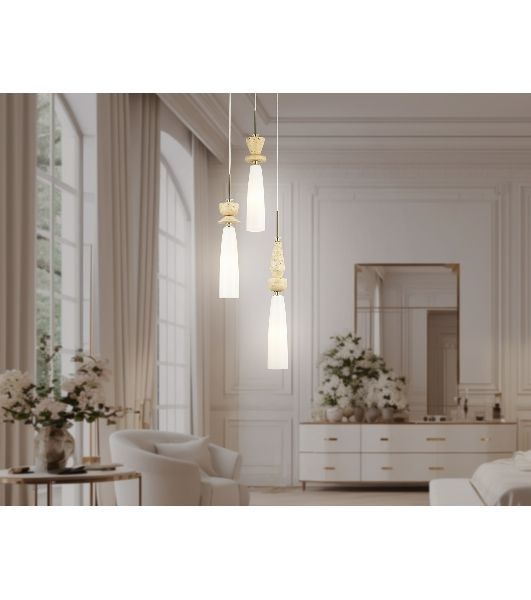 Светильник Ambrella light LH75367/3 GD/WH золото/белый G9*3 max 28W D270*1500