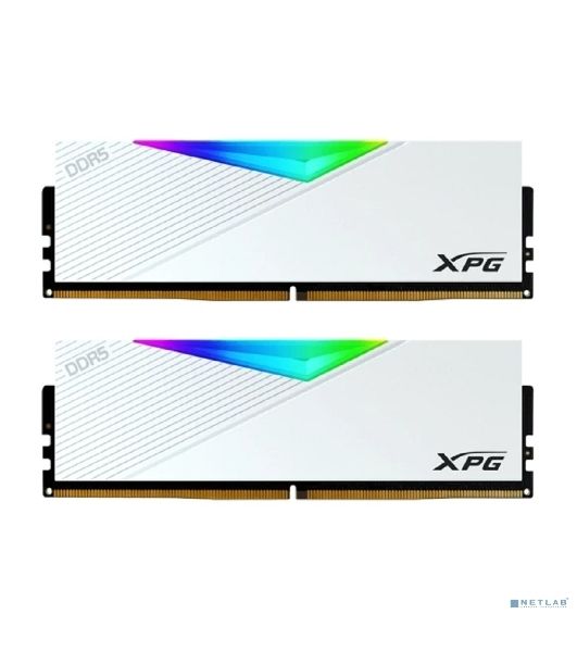Оперативная память XPG Lancer, DDR5, 64GB (2x32GB), 6000MHz, CL30, DIMM, с радиаторами, RGB, белый
