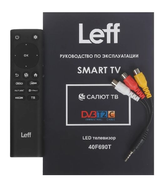 Телевизор LEFF 40" 40F690T черный DLED FHD 60Hz Салют