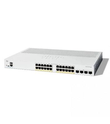 Коммутатор Cisco Catalyst C1200-24P-4X, 24×1 Гбит/с + 4×10 Гбит/с SFP+, управляемый
