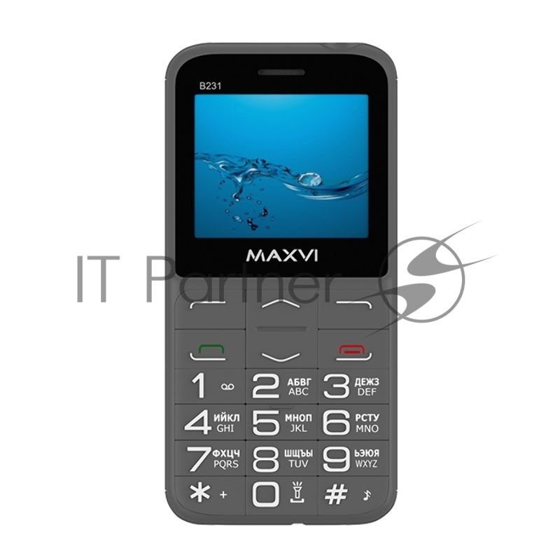Мобильный телефон Maxvi B231 серый