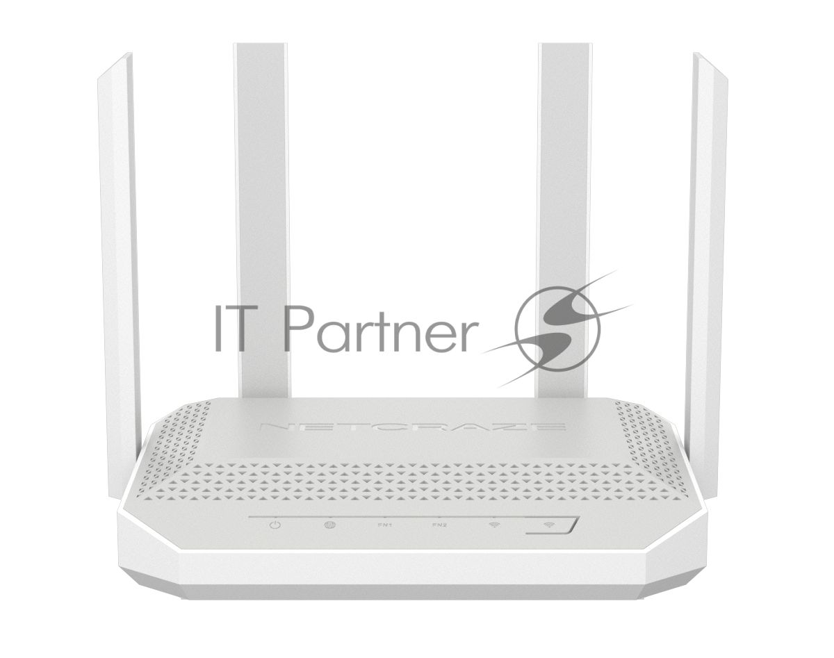 Мультигигабитный интернет-центр Netcraze Giga (NC-1012) с Mesh Wi-Fi 6 AX3000, Smart-коммутатором 1×2.5G/SFP и 4×1G, многофункциональными портами USB 3.0 и 2.0