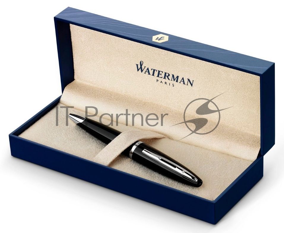 Ручка шариковая Waterman Carene (CWS0293950) Black ST, M, синие чернила, подарочная коробка