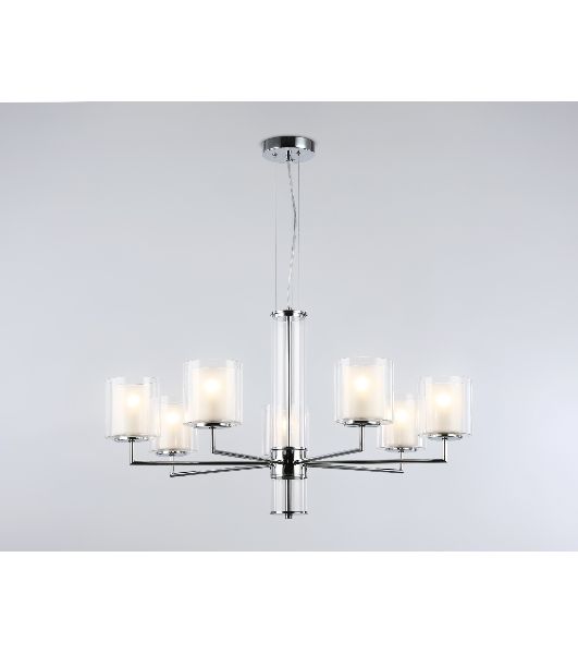 Люстра Ambrella light LH56003/7 СH/FR хром/белый матовый E14*7 max 40W D790*1260