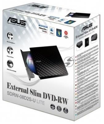 Оптический привод внешний DVD-RW Asus SDRW-08D2S-U LITE/WHT/G/A ASUS белый USB внешний RTL