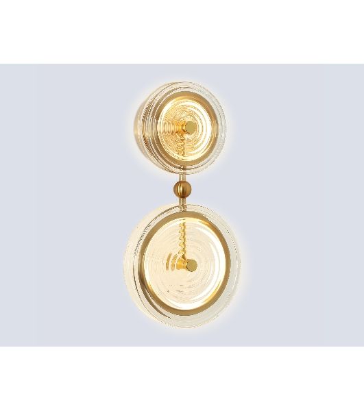 Настенный светодиодный светильник Ambrella light LH31118/2 BS/CL латунь/прозрачный 15W 3000K 200*90*390