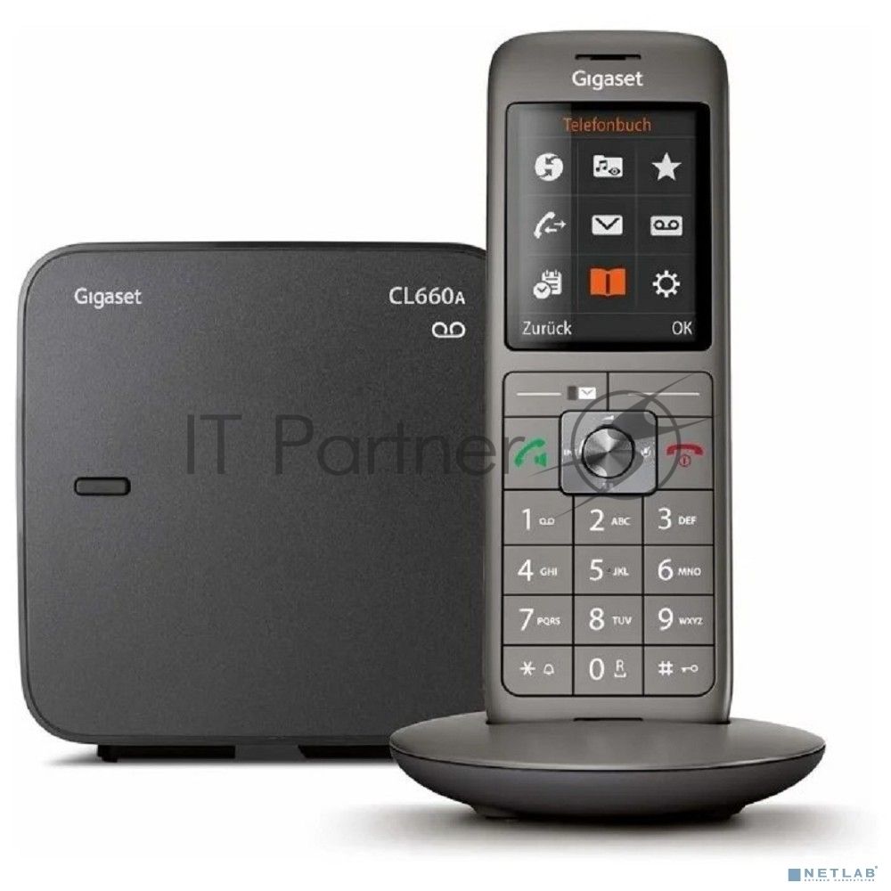 Радиотелефон Dect Gigaset CL660A черный автооветчик АОН