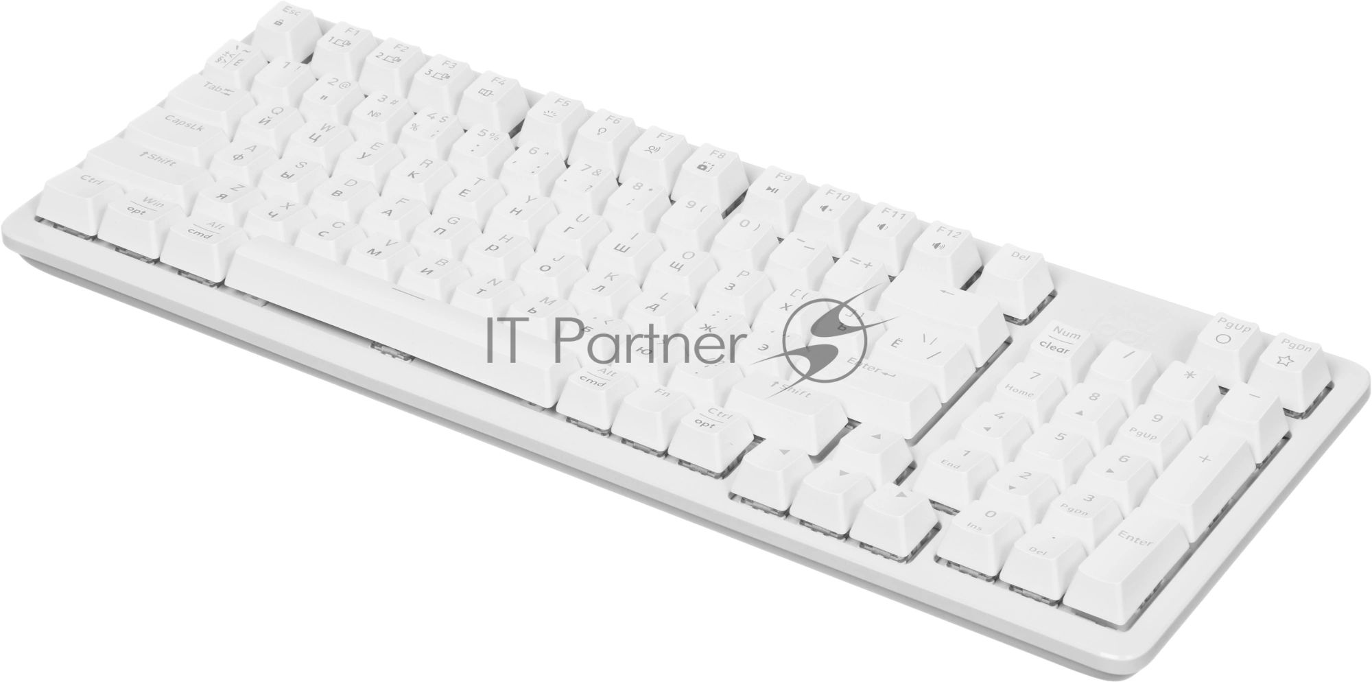 Клавиатура Logitech K868 гибридная, USB Type-A, Bluetooth, радиоканал, белый