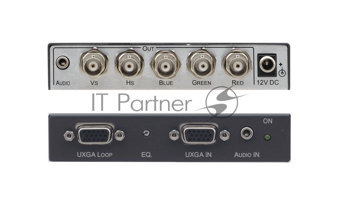 Преобразователь сигнала Kramer Electronics VP-102xl сигналов VGA в RGBHV и стерео аудио сигналов, регулятор уровня аудиосигнала (видео: 420MHz; аудио: >100kHz)