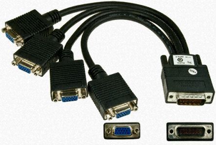 Кабель Matrox CAB-L60-4XAF Quad analog upgrade cable (Кабель для апгрейда 3-х портовой карты в 4-х портовую)