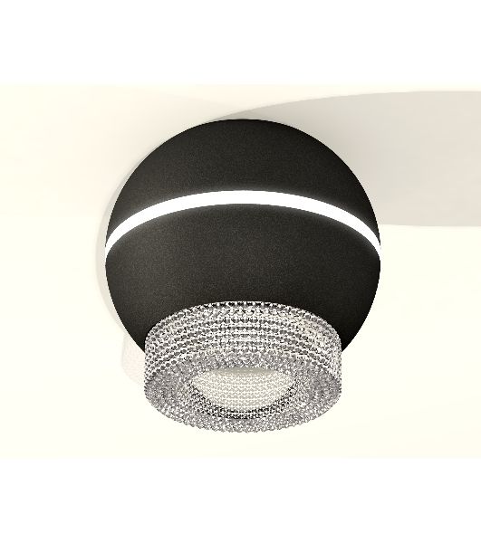 Светильник Ambrella Light XS1102030 SBK/CL черный песок/прозрачный MR16 GU5.3 LED 3W 4200K (C1102, N7191)
