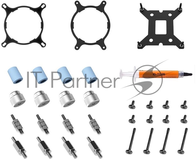 Комплект водяного охлаждения ID-Cooling ZOOMFLOW_240XT_SNOW белый 120мм алюминий+медь 1500rpm 26.4db 4-pin 250W