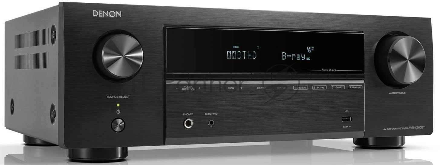 Ресивер AV Denon AVR-X580BT, 5.2, черный