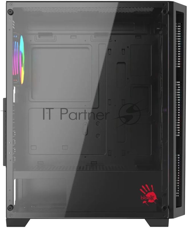 Компьютерный корпус Bloody BD-CC120F черный без БП ATX 8x120мм 1xUSB 2.0 1xUSB 3.0 audio bott PSU
