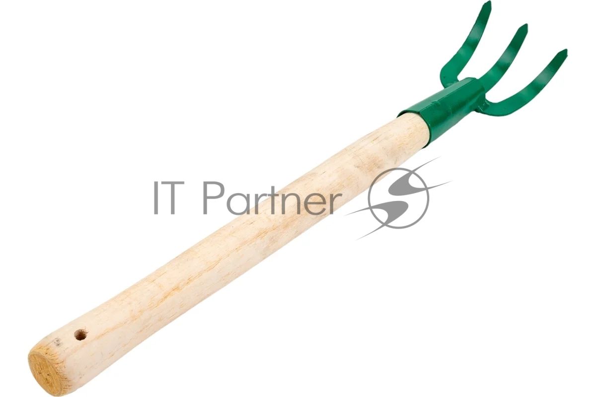 Рыхлитель 3-х зубый, с деревянной ручкой, РОСТОК 39616, 75x75x430 мм