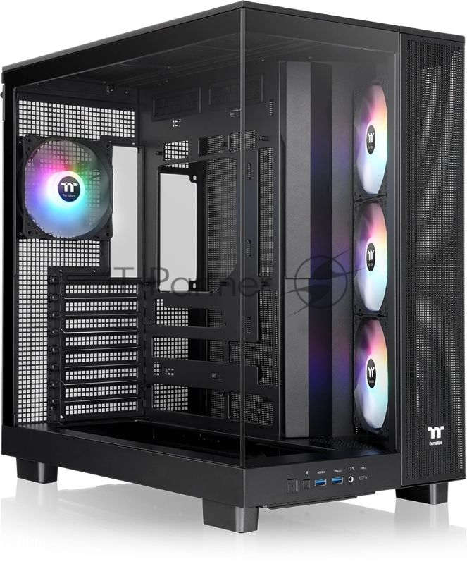 Компьютерный корпус Thermaltake View 380 XL TG ARGB черный без БП E-ATX 2x120мм 2xUSB3.0 audio bott PSU