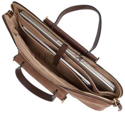 Деловая сумка женская Piquadro Circle CA6698W92/MS с отделением для ноутбука 14" коричневая натур.кожа/замша