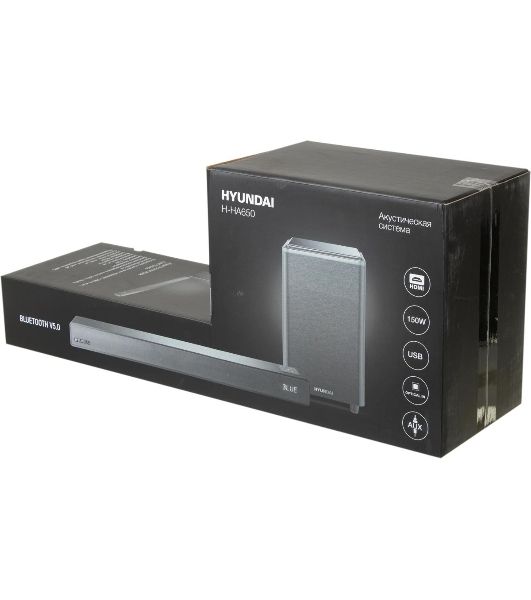 Микросистема Hyundai H-HA650 черный 150Вт FM USB BT SD/MMC/MS