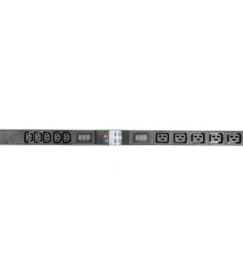 Блок силовых розеток Rem Rem-32, IEC 60320 С13 х 10, IEC 60320 С19 х 5, вход колодка, 19", 1436х45х45 мм (ВхШхГ), 32А, автомат + амперметр, чёрный, 2
