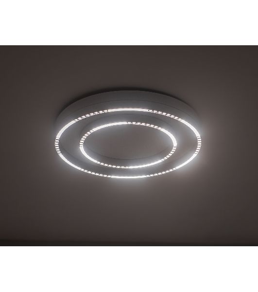 Потолочный светодиодный светильник Ambrella light FL5821 WH белый 55W 3000K/4200K/6400K D600*75 (без ПДУ)