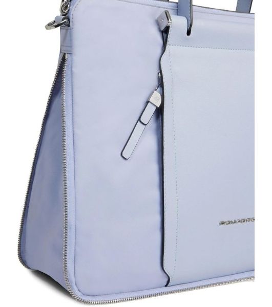 Деловая сумка женская Piquadro Lyra CA4021W92T/VI с отделением для ноутбука 15.6" лавандовая нейлон/натур.кожа
