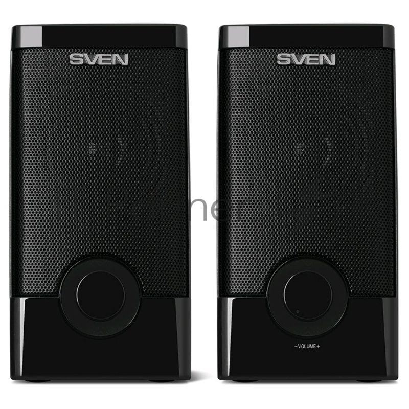 Колонки SVEN 318 черный USB-порт ПК, ноутбука или адаптер 5V DC