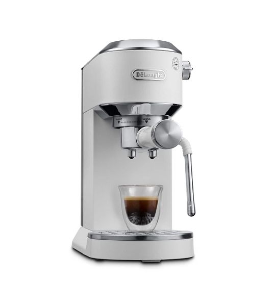 Кофеварка рожковая DeLonghi EC890.WI белый, молотый, 1,1 л, 1450 Вт, 15 бар