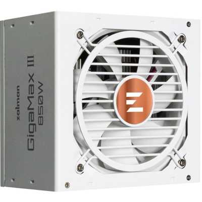 Блок питания Zalman GigaMax III 850W, 850Вт, 80+ Bronze, 120мм, модульный, белый