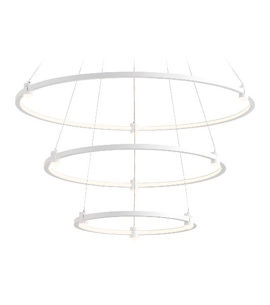 Подвесной светодиодный светильник Ambrella light FL5511/3+9 WH белый 90W 3000K/4200K/6400K D800/600/400*1300 (без ПДУ)