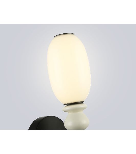 Настенный светильник Ambrella light LH53148 BK/FR черный/белый 6W 3000K 100*165*310