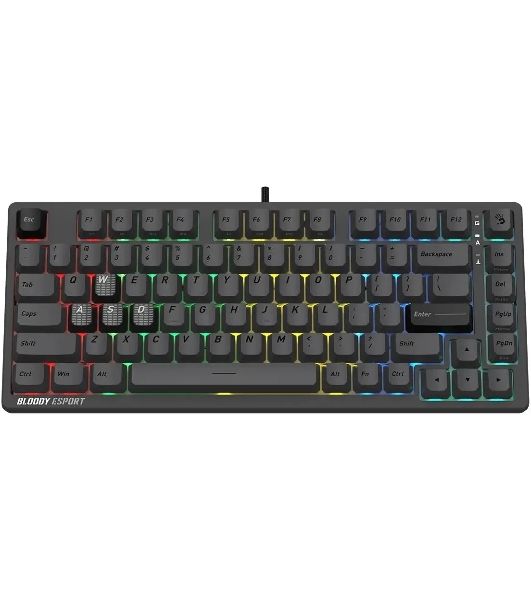 Клавиатура A4Tech Bloody MS76 проводная, USB Type-A, темно-серый