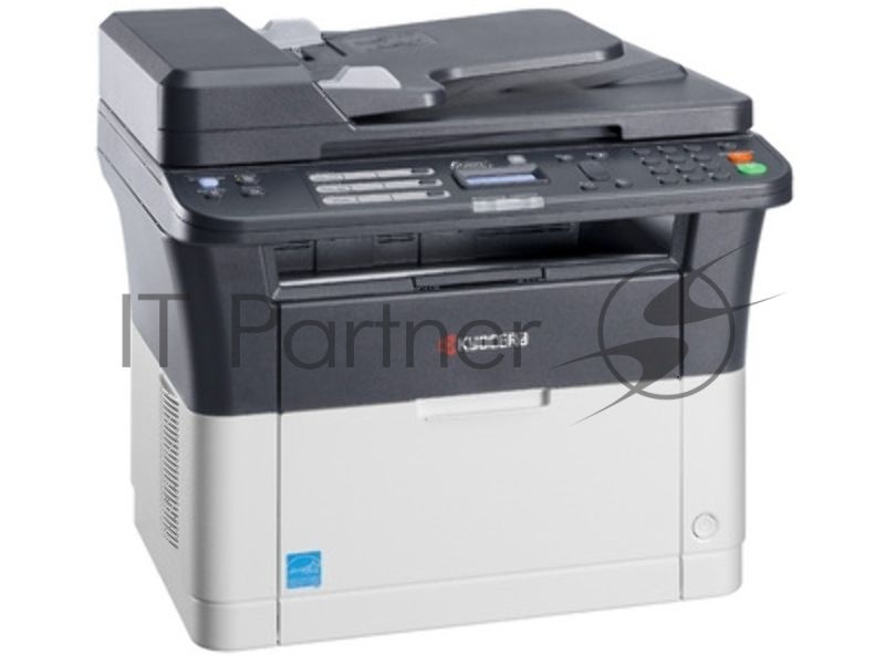 МФУ лазерное Kyocera Ecosys FS-1025MFP (1102M63RU0/1102M63RUV/1102M63RU2/1102M63NX2/1102M63DZ2), A4, ч/б, печ. до 25 стр/мин., скан. до 18 стр/мин. (ч/б) 6 стр/мин. (цвет), 600 x 1800 dpi (печать) 600x600dpi (скан), USB, RJ-45