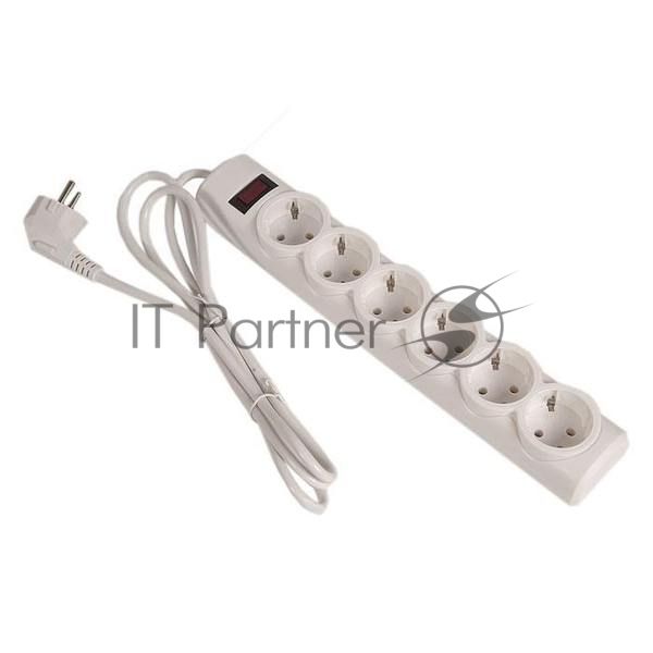 Сетевой фильтр Defender DFS 151 1,8 м, белый, 6 розеток