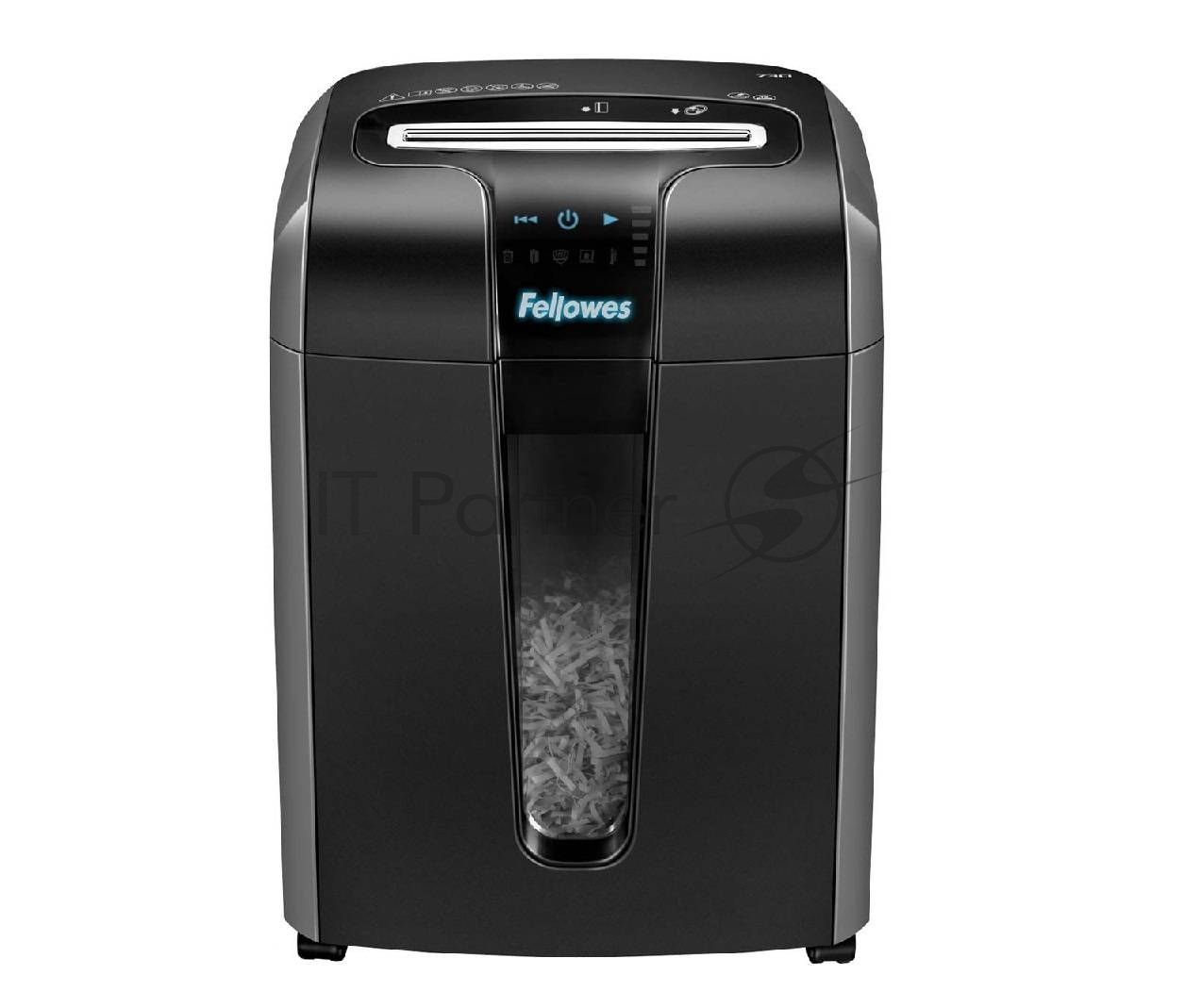 Шредер Fellowes PowerShred 73Ci (секр.P-4)/фрагменты/12лист./23лтр./скрепки/скобы/пл.карты/CD