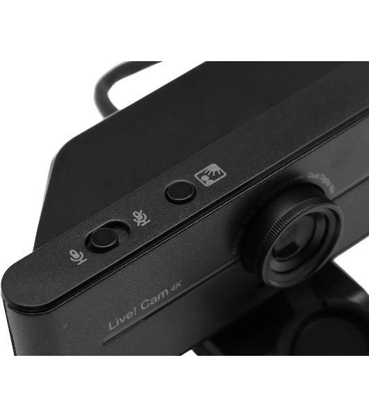 Веб-камера Creative Live! Cam 4K 3840x2160, 30 кадр/с, USB Type-A, микрофон, шторка приватности, универсальное крепление