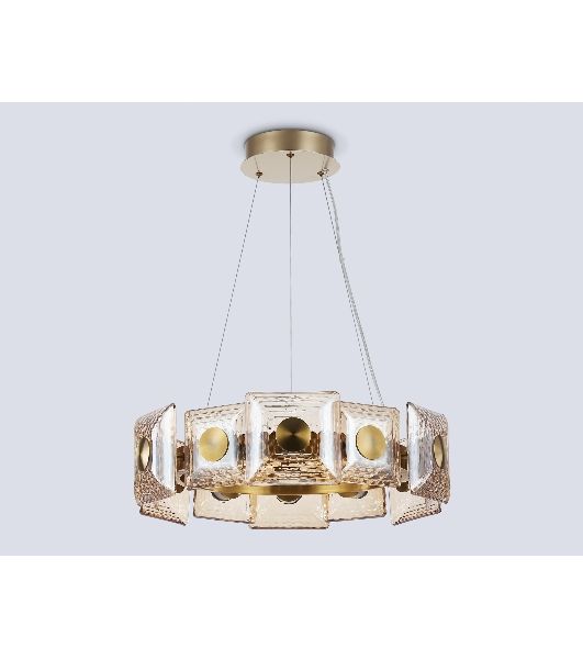 Светильник Ambrella light LH31021 BS/TI латунь/янтарь 56W 3000K D570*150
