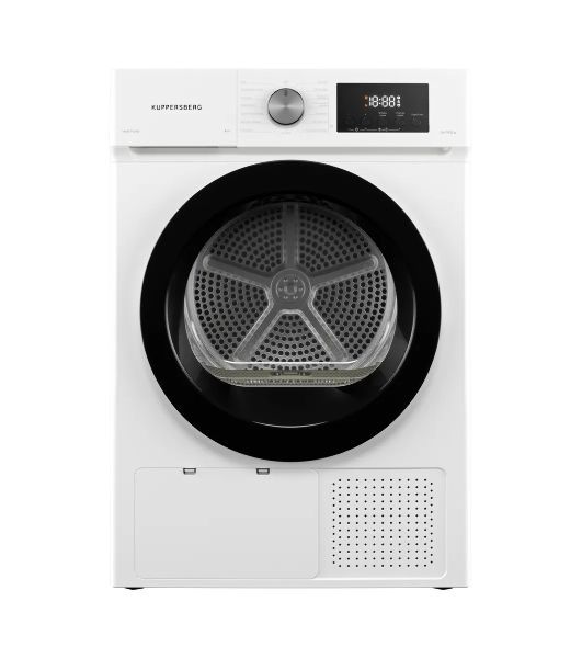 Сушильная машина Kuppersberg DM 593 W белый, 8 кг, сушка - конденсационная, программ - 15, 59.5 x 85 x 61.5 см
