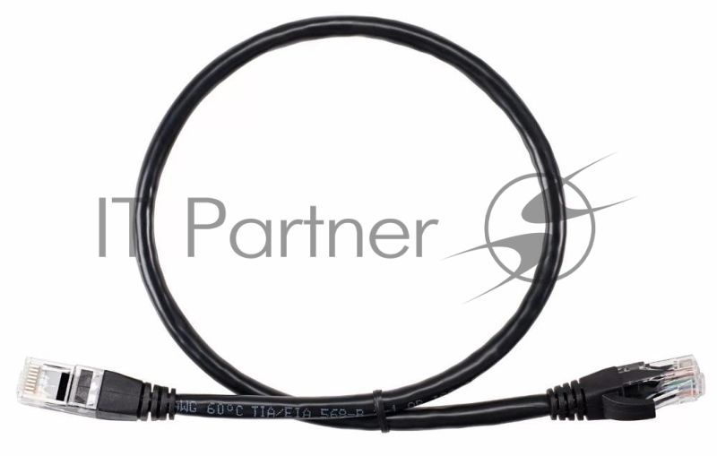 Патч-корд литой AOpen ANP612B-BK-1.5M (7/0.20) UTP Cat.6 черный 1,5m