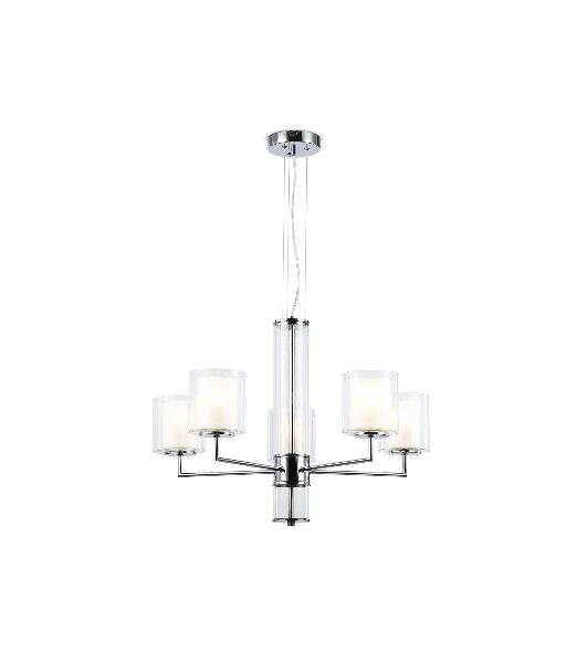 Люстра Ambrella light LH56001/5 СH/FR хром/белый матовый E14*5 max 40W D640*1260