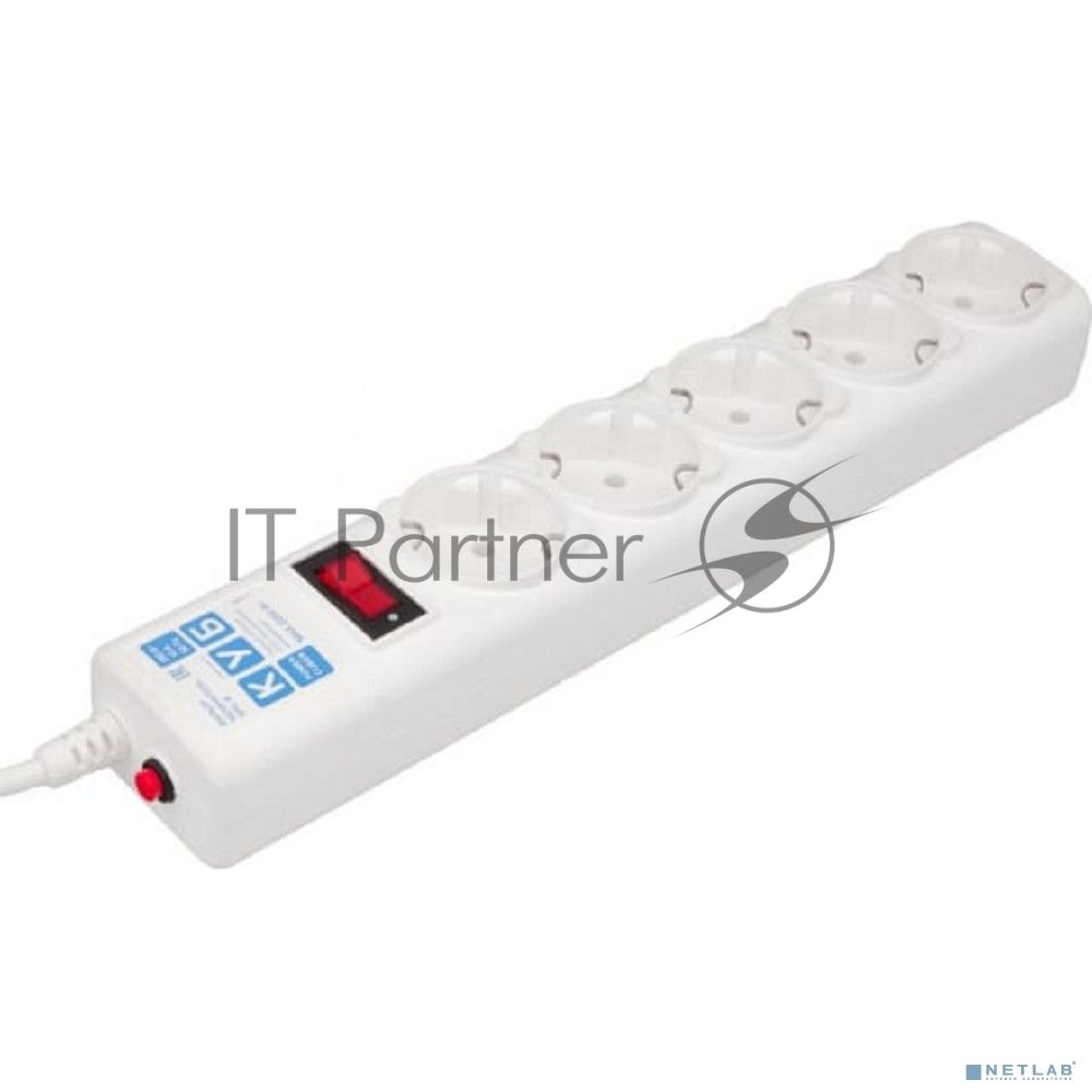 Сетевой фильтр Powercube SPG-B-6-WHITE 1.9 м, 5 розеток, белый, коробка