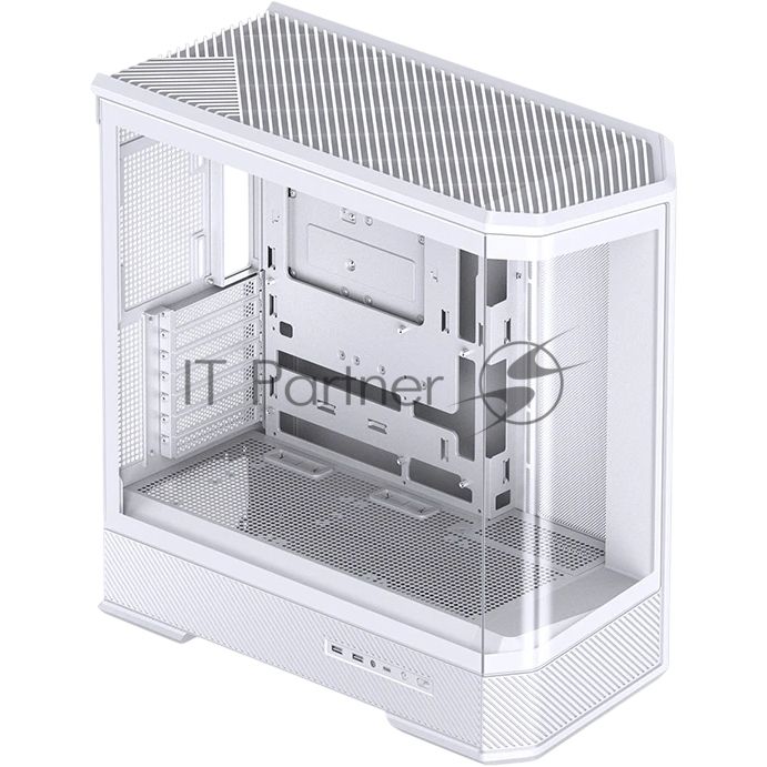 Корпус без блока питания Case JONSBO D400, Midi-Tower, TG, no fan, 2xUSB-A 3.0 + 1xUSB-C 3.2, ATX, mATX, mITX White