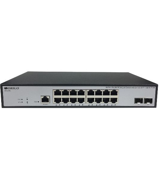 Коммутатор ORIGO OS3218/A1A, 16×1 Гбит/с + 2×10 Гбит/с SFP+, управляемый